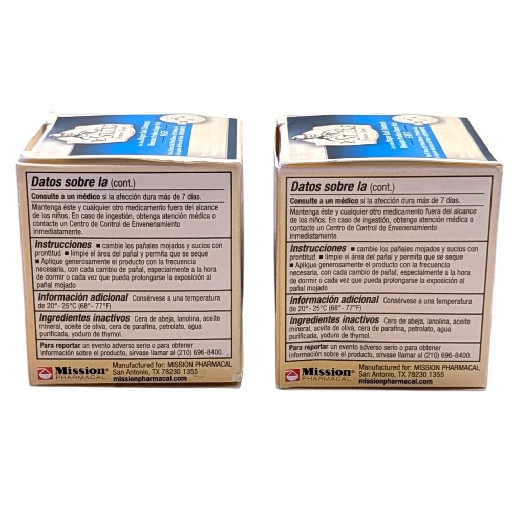 Dr Smith's Premium Blend Diaper Rash Ointment 2 oz Jars Fast Relief Lot of 2